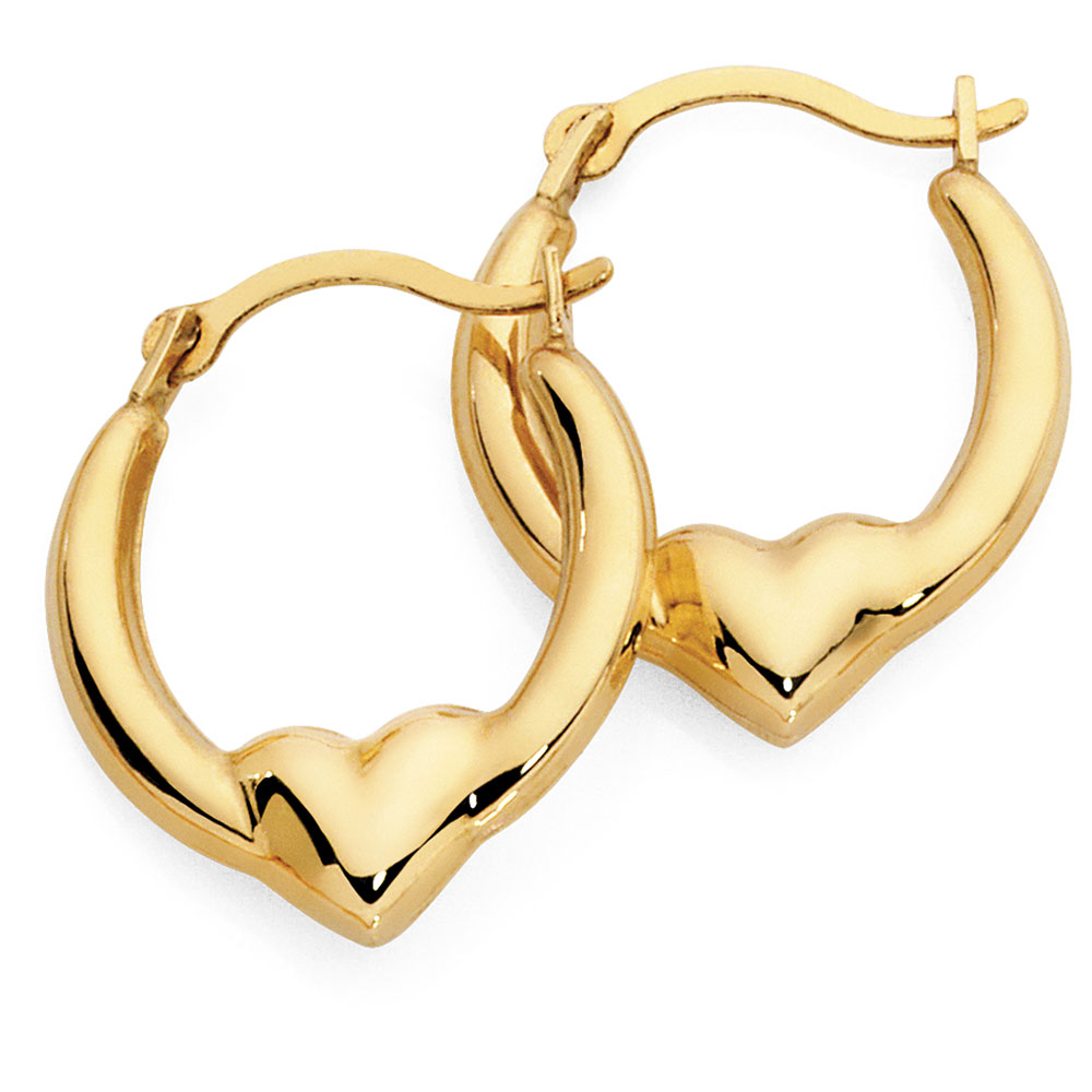 10kt yellow gold hoop earrings