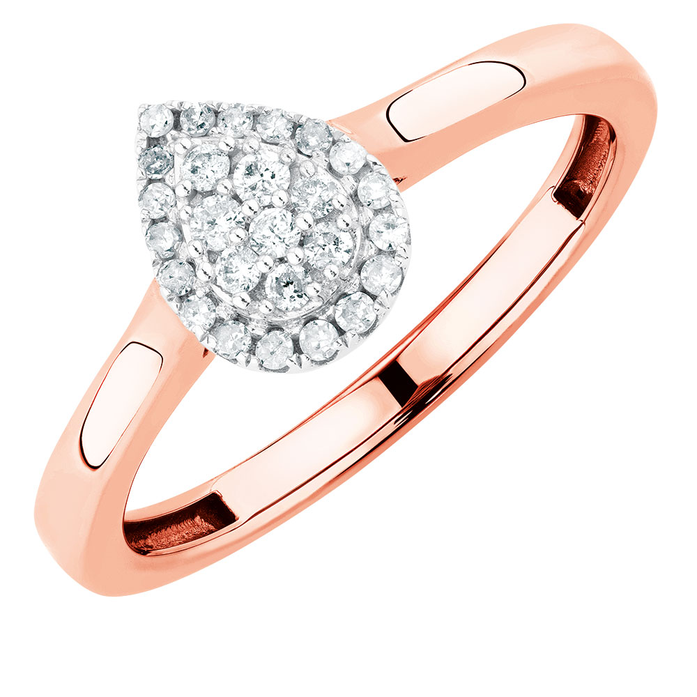 Promise Ring with 1/6 Carat TW of Diamonds in 10kt Rose Gold