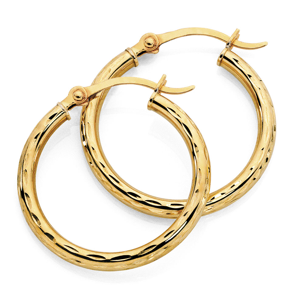 10kt yellow gold hoop earrings