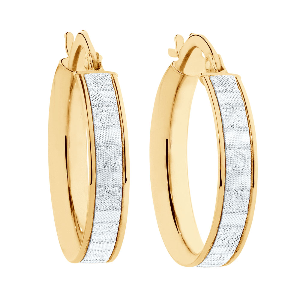 10kt yellow gold hoop earrings