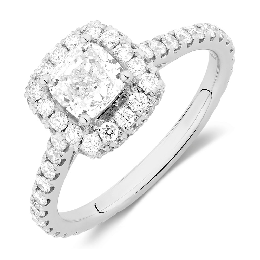 Sir Michael Hill Designer GrandAllegro Engagement Ring with 2 Carat TW of Diamonds in 14kt White