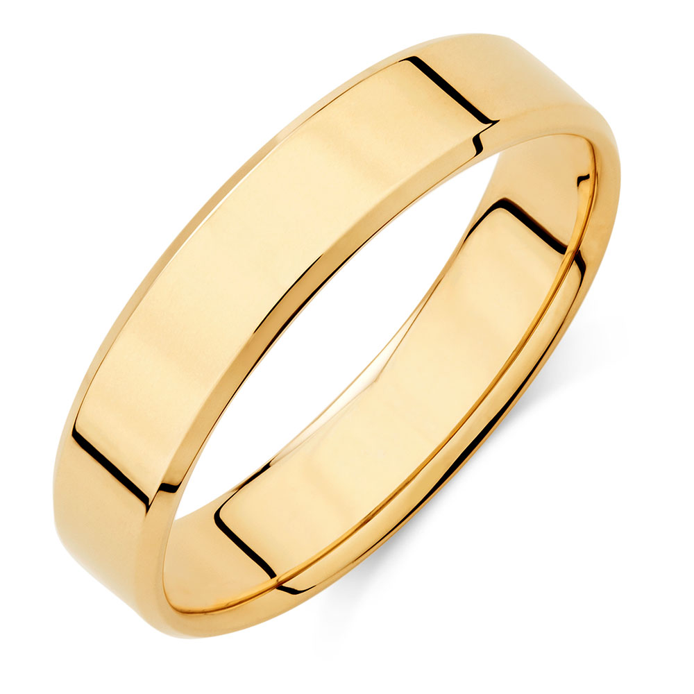 Men's Wedding Band in 10kt Yellow Gold