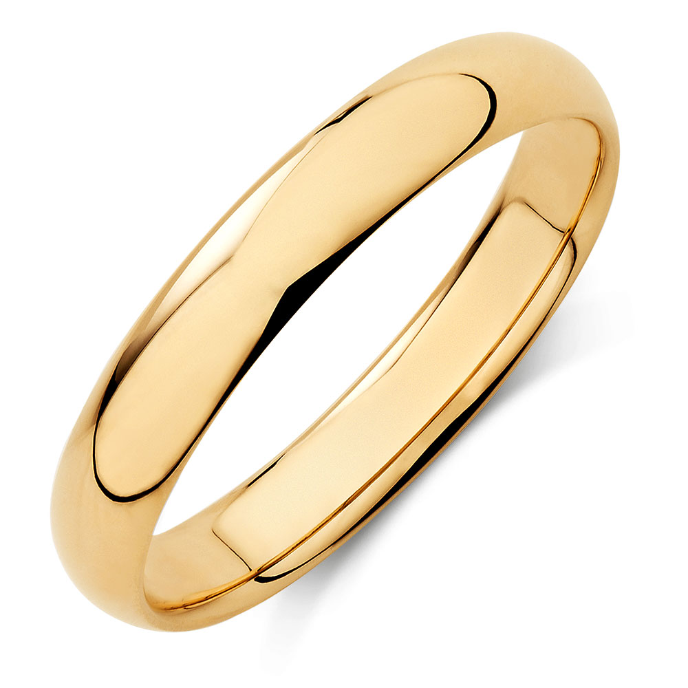 Men's Wedding Band in 10kt Yellow Gold