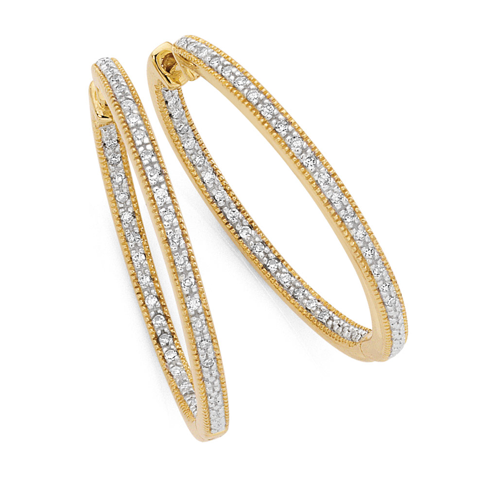 10kt yellow gold hoop earrings