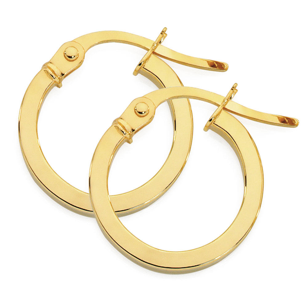 10kt yellow gold hoop earrings