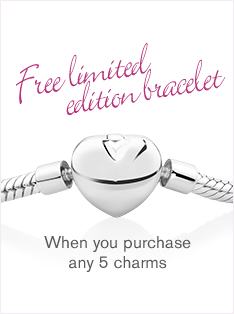 Free Bracelet when you purchase any 5 charms