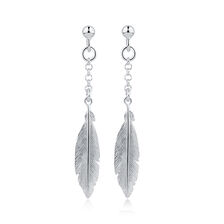 Silver Earrings Online Jewelry Michaelhill Feather Drop Earrings In Sterling Silver