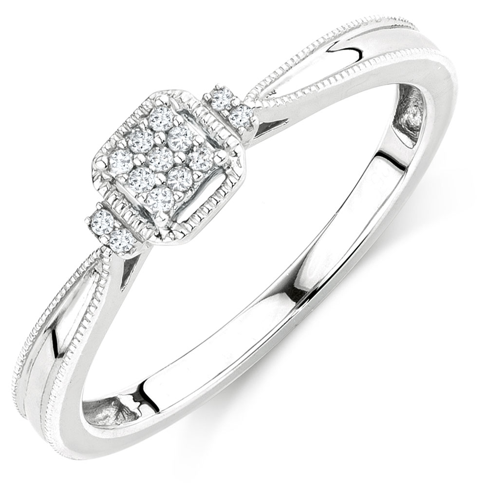 Promise Ring With 1 20 Carat Tw Of Diamonds In Sterling Silver