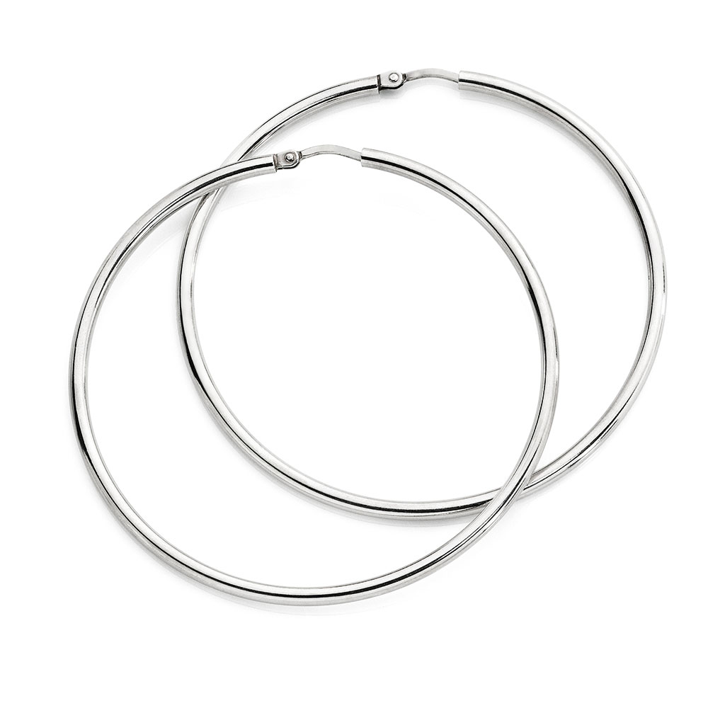 Hoop Earrings In Sterling Silver
